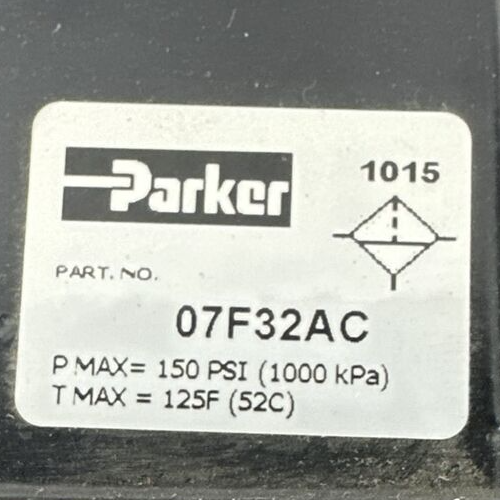 PARKER 17A32A18A2BD 1/2" 3PC COMBO (07F32AC+07R313AC+17L32BE) FILTER REGULATOR3