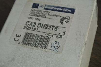 TELEMECANIQUE CA2DN22T6 CONTROL RELAY / AUX. CONTACTOR - 480V, 60Hz COIL1