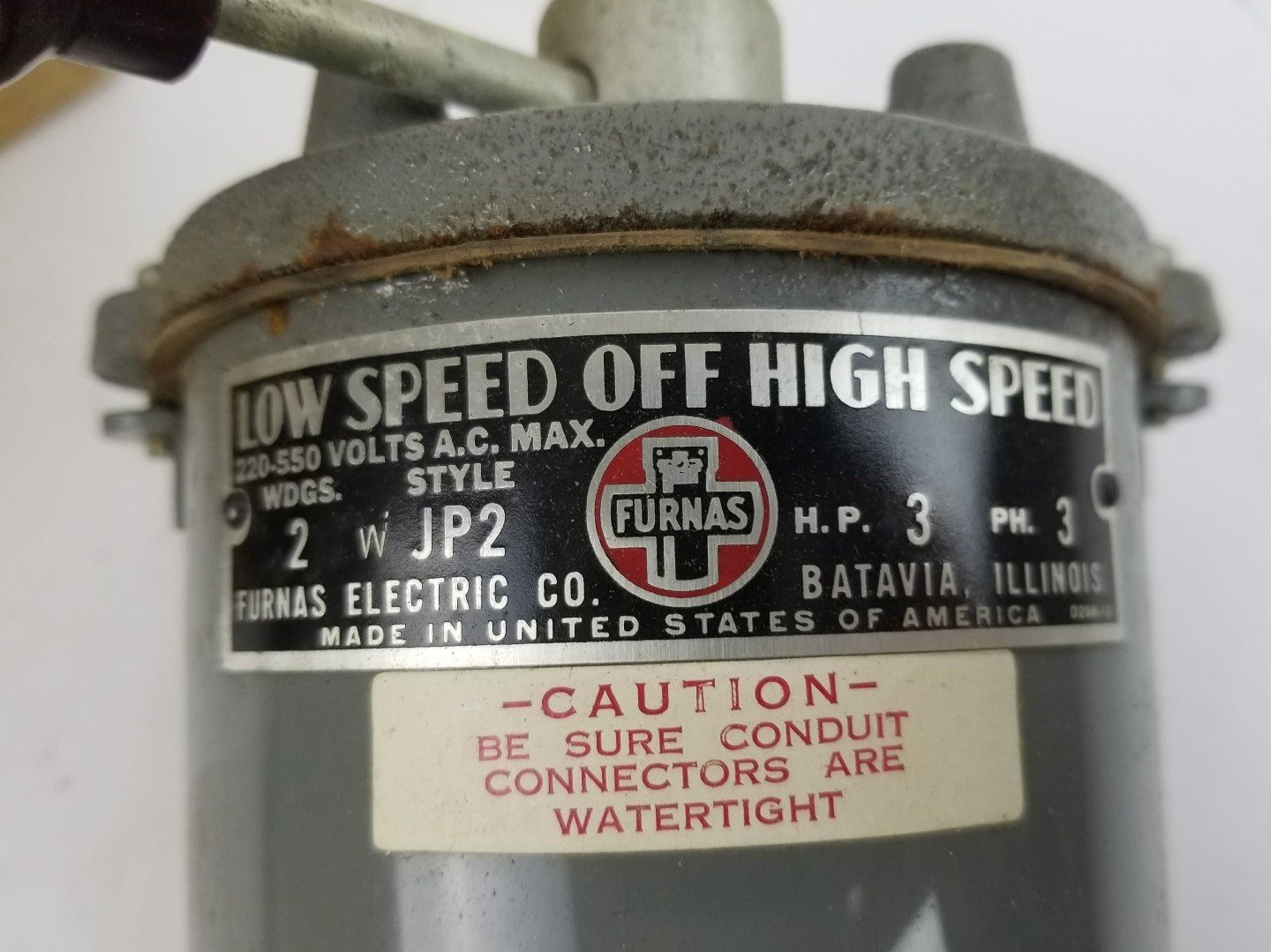 Furnas 2 SPEED NON-Reversing Controller WJP2 3PH 3HP1