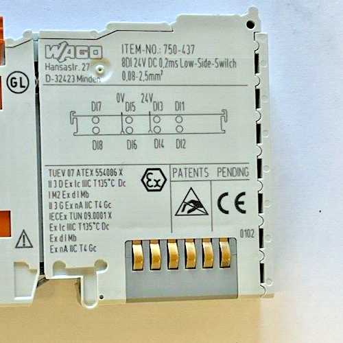 WAGO 750-437 DIGITAL INPUT 24VDC6