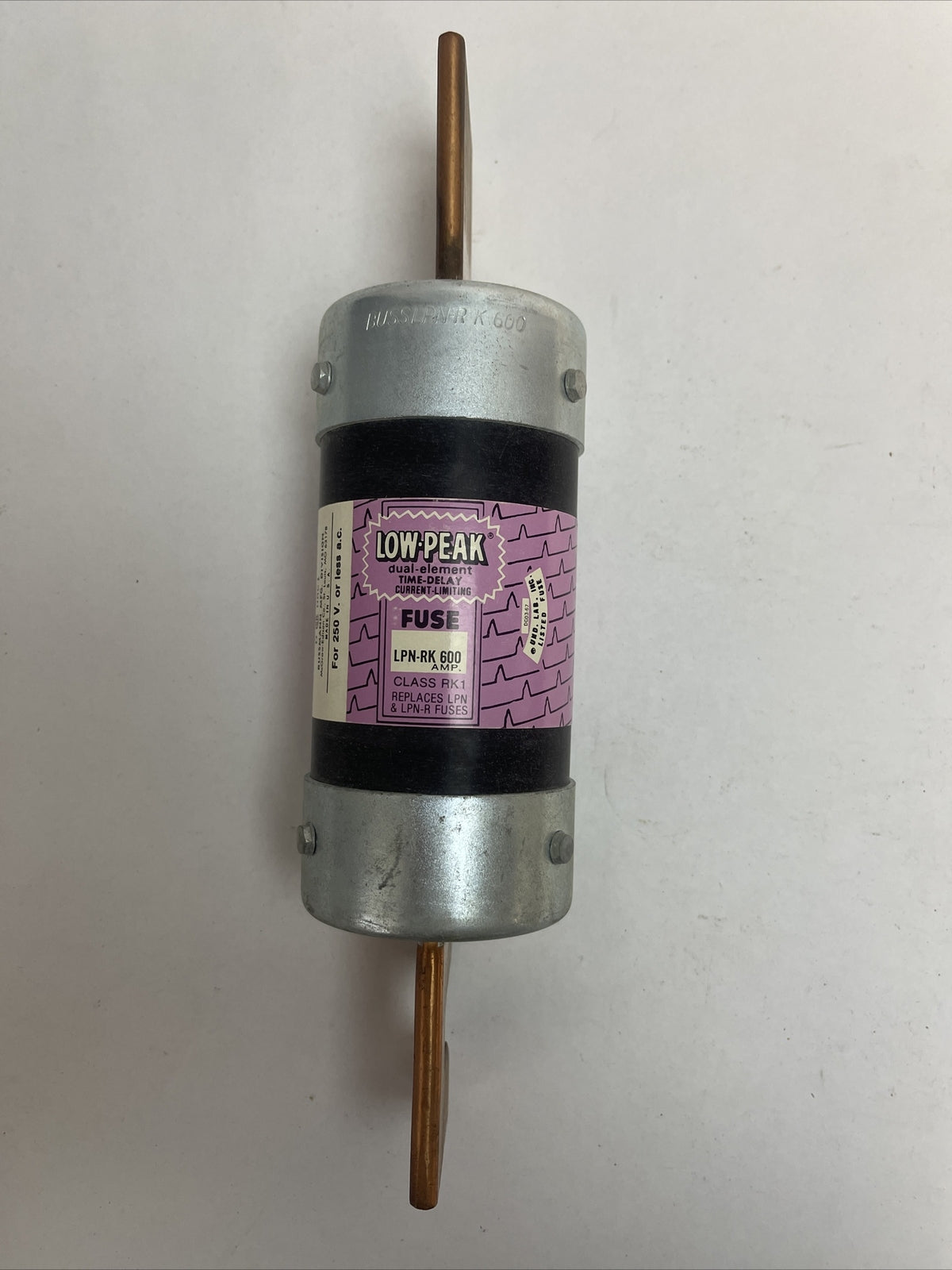 BUSSMANN LPN-RK 600 LOW-PEAK DUAL ELEMENT TIME DELAY CLASS RK1 FUSE 600A 250VAC0