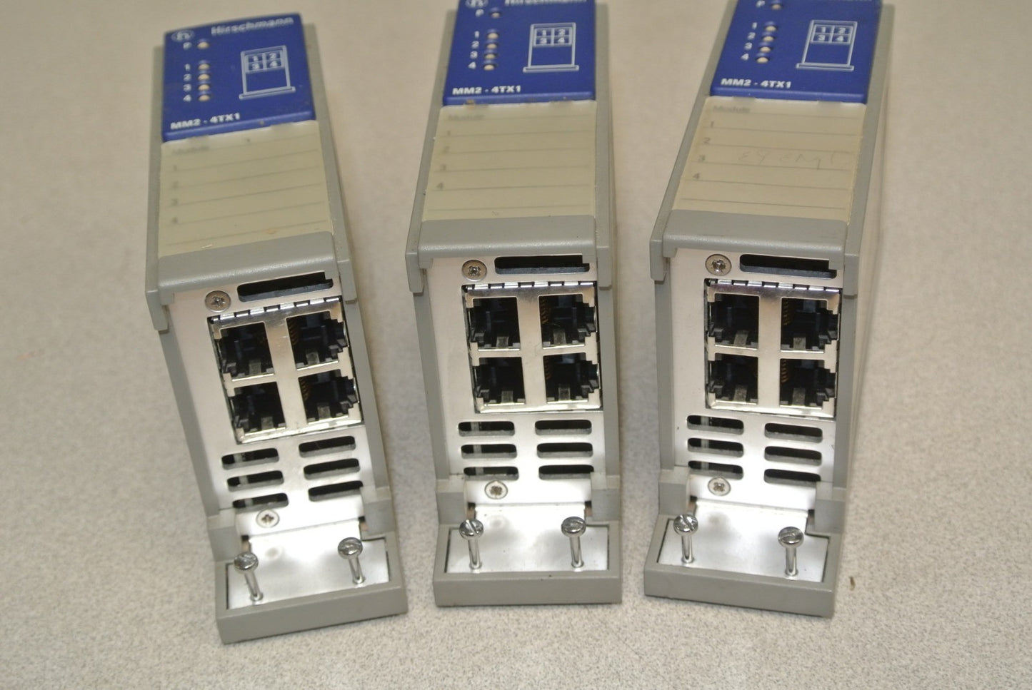 LOT of 3 / HIRSCHMANN MM2-4TX1 / MICE MEDIA MODULE / 4TX12