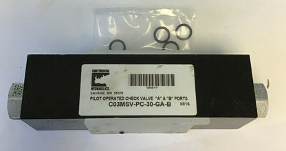CONTINENTAL HYDRAULICS PILOTOPERATED CHECK VALVE C03MSV-PC-30-GA-B0