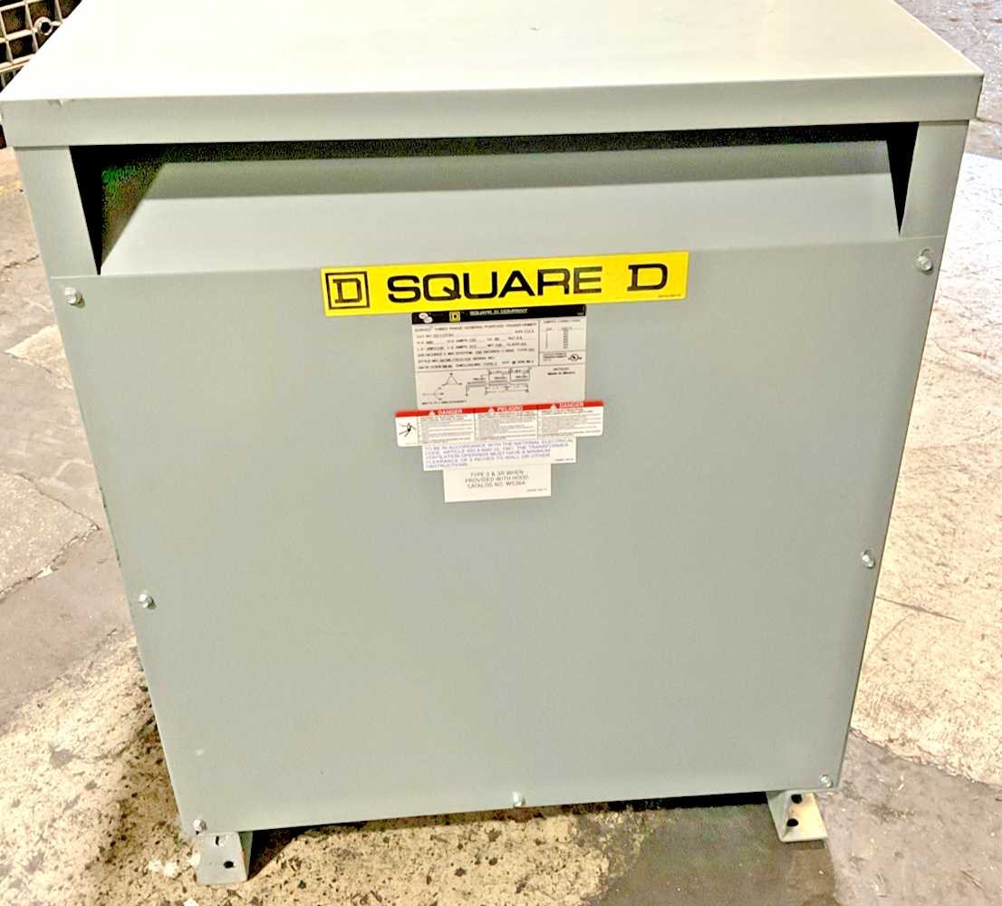 SQUARE D EE112T3H GENERAL PURPOSE TRANSFORMER 3PH 112.5KVA CLASS:AA TYPE:SO0