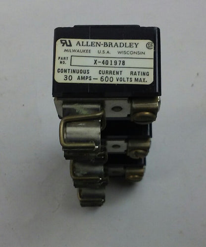 A-B ALLEN BRADLEY 1491-N126 30 AMP 3 POLE 600 volt FUSE BLOCK 1