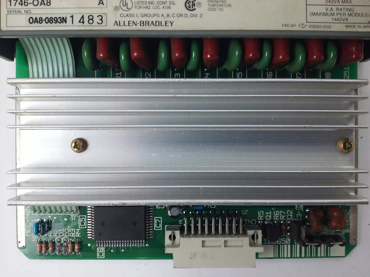 ALLEN-BRADLEY, SLC 500 1746-OA8, SERIES A, OUPUT MODULE,85-265VAC, 50/60HZ, USED2