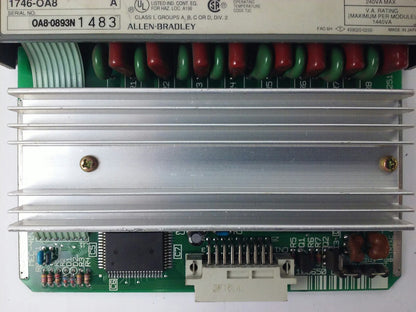 ALLEN-BRADLEY, SLC 500 1746-OA8, SERIES A, OUPUT MODULE,85-265VAC, 50/60HZ, USED2