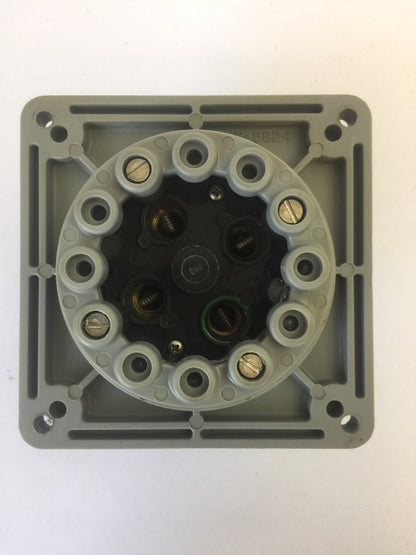 HUBBELL 460B5W PIN & SLEEVE WATERTIGHT INLET 60AMP 600VAC 3POLE 4 WIRE GROUNDING2