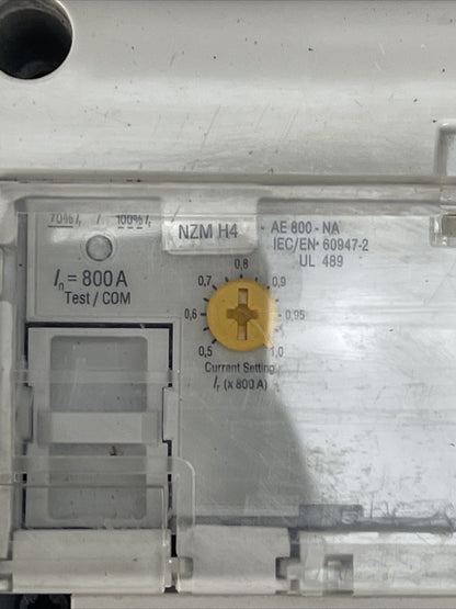 MOELLER NZM 4 CIRCUIT BREAKER 600VAC NZM H4-AE 800-NA 800A NZM4-XUHIV20 24VDC4