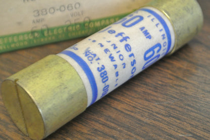 LOT of 8 JEFFERSON UNION 380-060 RENEWABLE FUSE / 60A / 250V / NEW SURPLUS 2