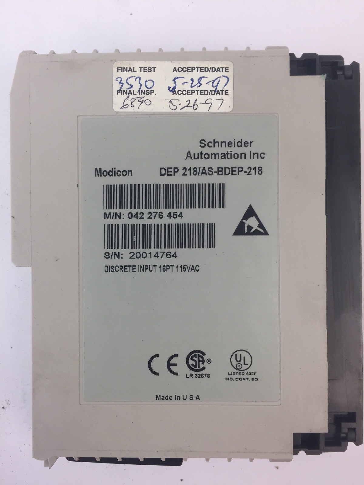 MODICON INPUT MODULES AS-BDEP-218 2