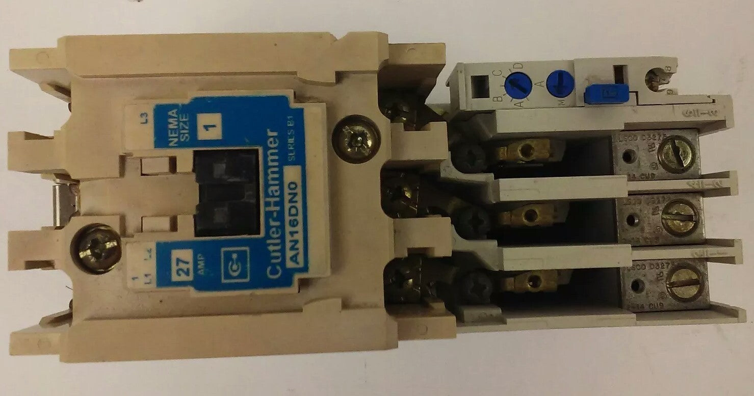 CUTLER HAMMER / EATON AN16DN0 STARTER SIZE 1 27A 600V 3PH 10 HP C306GN310