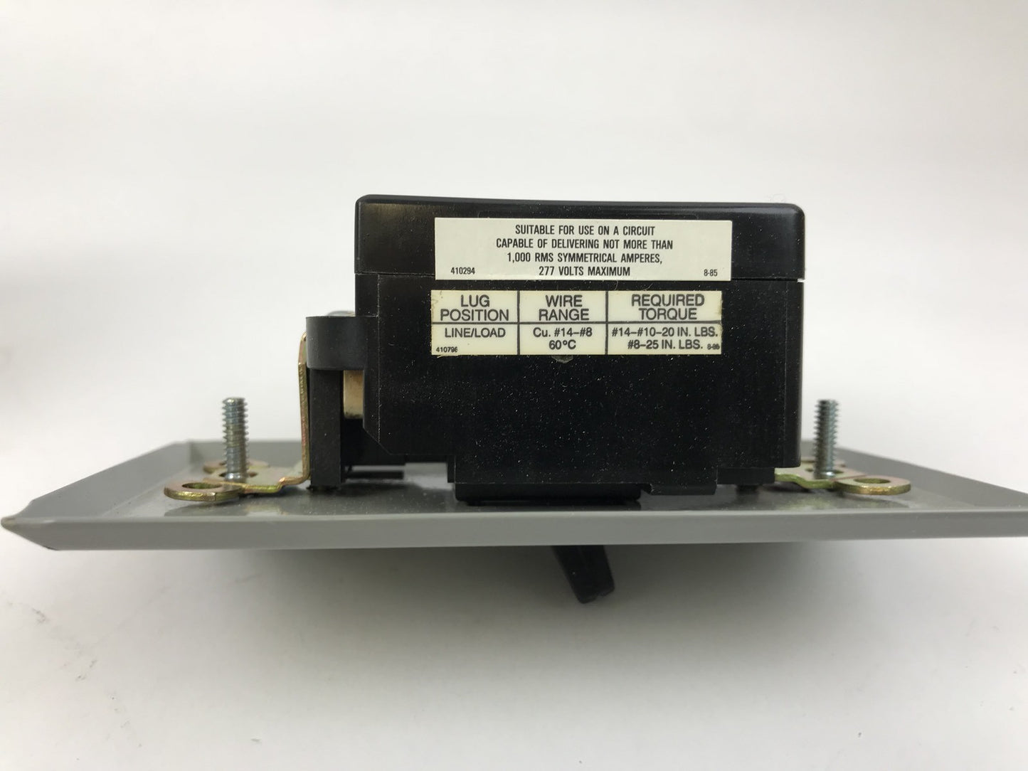 SIEMEMS MSF11T1F FRACTIONAL HP MANUEL STARTER, 277V MAX, WIRE RANGE #14-8, NEW3