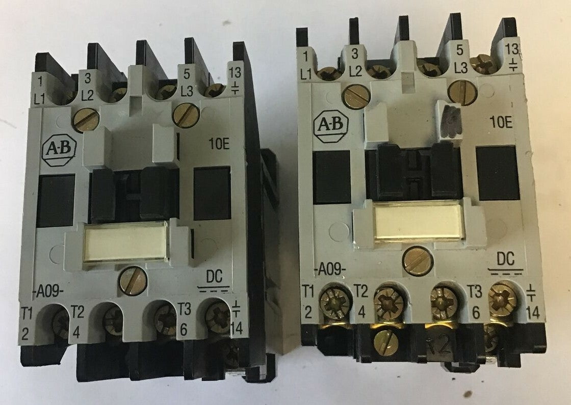 ALLEN BRADLEY 100-A09NZ*3 CONTACTOR SER.B 9A 600VAC ***LOTOF2***0