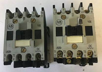 ALLEN BRADLEY 100-A09NZ*3 CONTACTOR SER.B 9A 600VAC ***LOTOF2***0