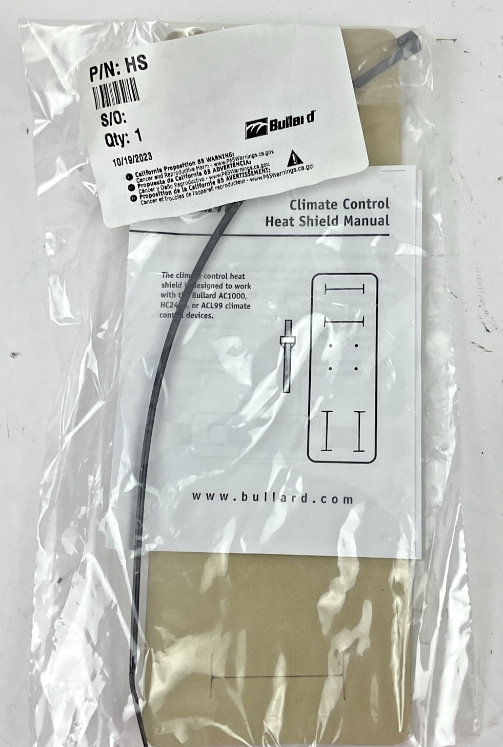 BULLARD AC100030 COOL CLIMATE CONTROL TUBE5