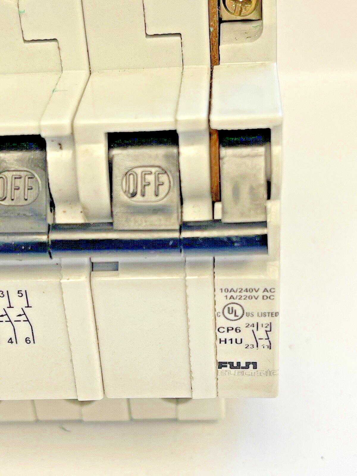 FUJI - CP6 3DU20 -20A MANUAL MOTOR CONTROLLER- 480/277 VAC & CP6 H1U AUX CONTACT3