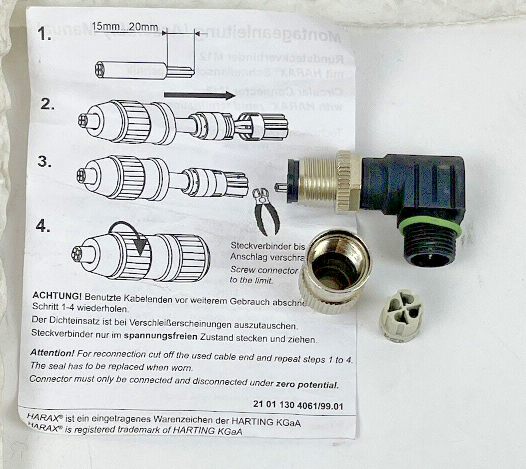 *LOT OF 2* TURCK - HAS8241-0 - EUROFAST CONNECTOR - BS8246-01