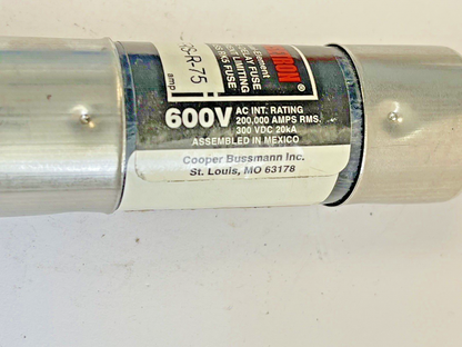 BUSSMANN - FRS-R-75 -DUAL ELEMENT, TIME-DELAY FUSE, CURRENT LIMITING, 75A,600VAC3