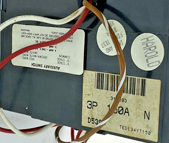 GE TED134YT150 CIRCUIT BREAKER 150A 480VAC 250VDC 3POLE4