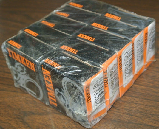 LOT of 10 / TIMKEN 7202W SU ANGULAR CONTACT BEARING / 15mm BORE, 35mm OD - NEW0