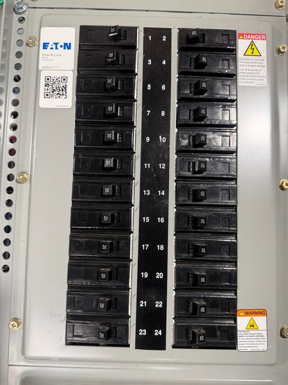 EATON PRL1a CIRCUIT BREAKER PANELBOARD 100A MAIN CIRCUIT BREAKER (42)20A CIRCUIT4