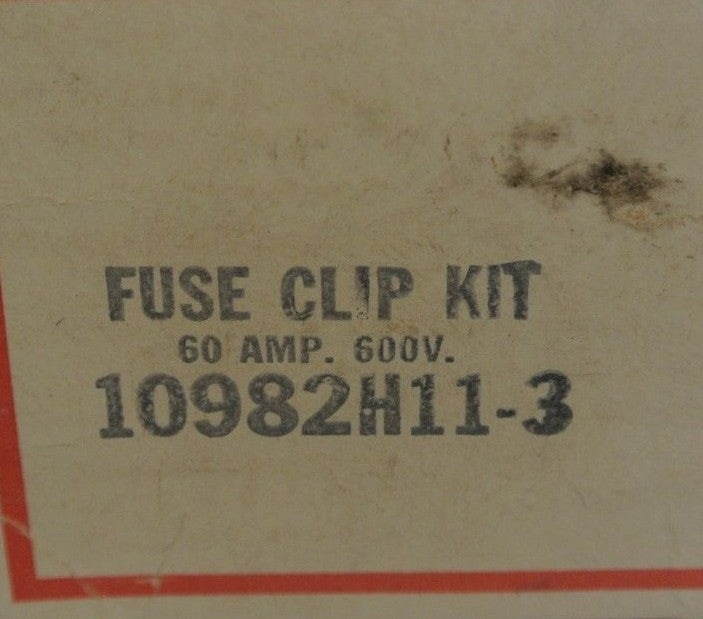 CUTLER-HAMMER 10982H11-3 FUSE CLIP KIT / 60A / 600V / 2-POLE / NEW SURPLUS1
