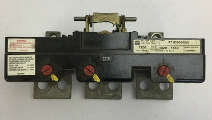 CUTLER HAMMER 371D590G22 AB TRIP UNIT 1200AMP INST TRIP 1320-1560AMP0