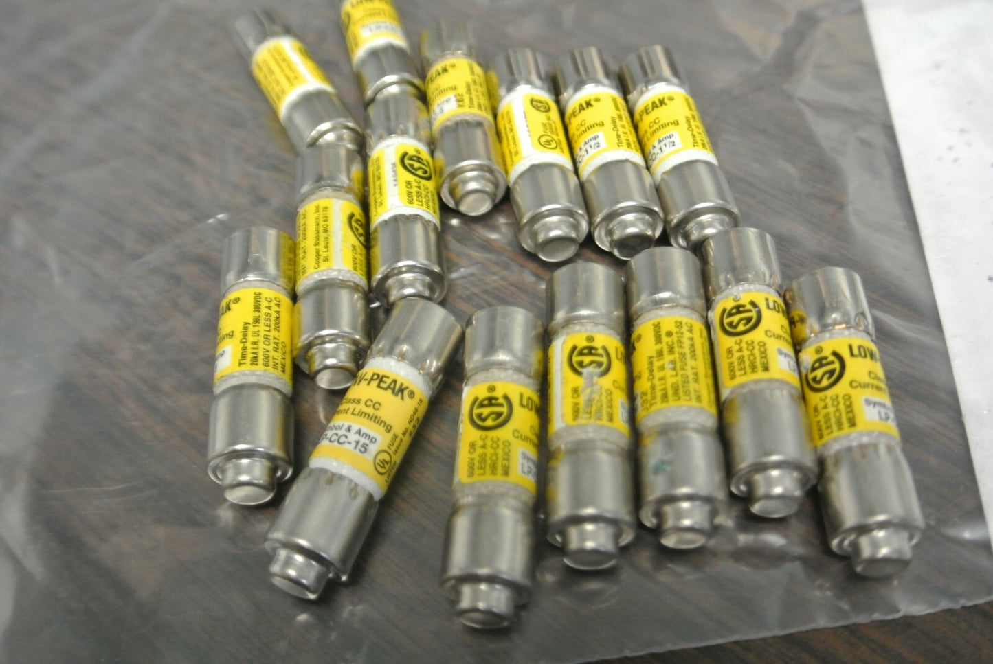 LOT of 15 / COOPER-BUSSMANN CLASS CC FUSES / 8 SIZES (see below) / NEW SURPLUS0