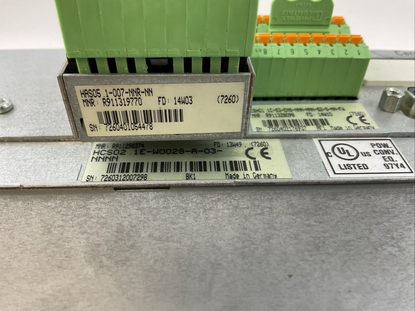 REXROTH CSH01.1C-S3-ENS-NNN-NNN-S2-S-NN-FW HCS02.1E-W0028-A-03-NNNN HAS05.1-007-2