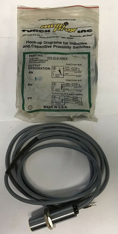 TURCK BI5-G18-AN6X PROXIMITY SENSOR 10-30V 0