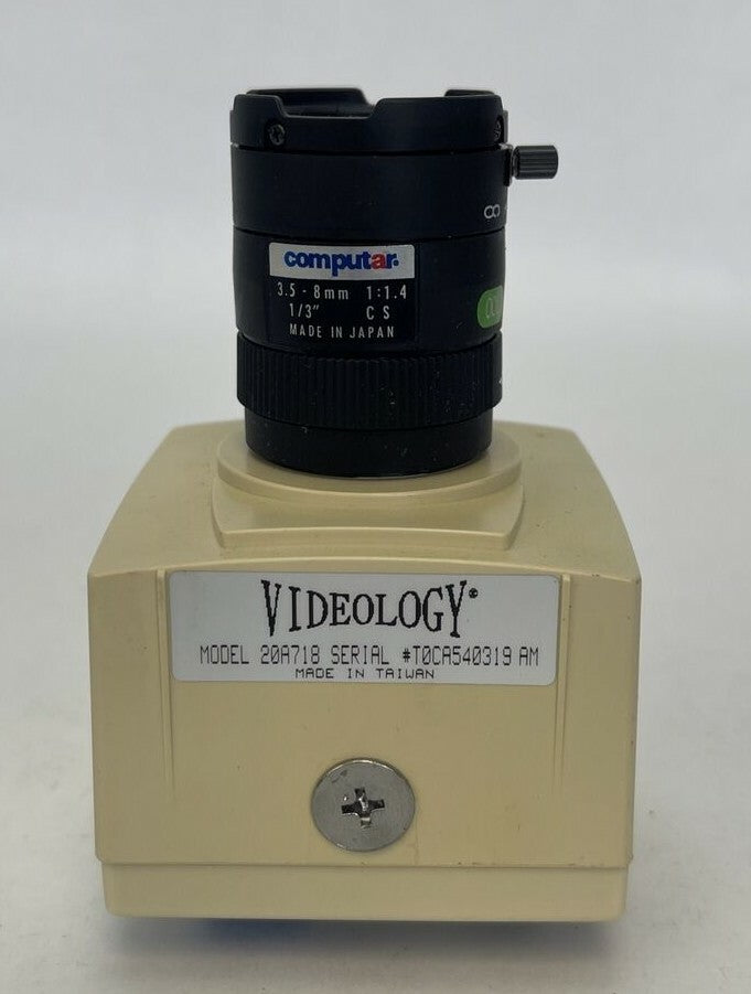 VIDEOLOGY 20A718 SECURITY CAMERA 24VAC 3.5-8mm 1:1.4 1/3"0