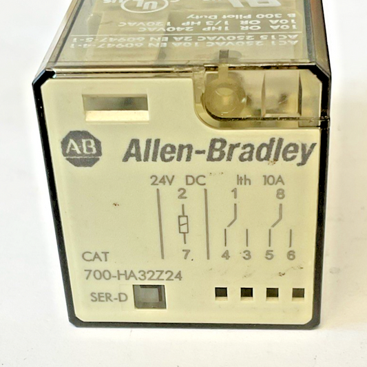 ALLEN BRADLEY 700-HA32Z24 SER D  RELAY  250VAC 10A 30VDC****LOTOF2****0