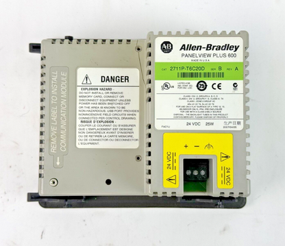 ALLEN-BRADLEY - 2711P-T6C20D SER. B REV. A - PANELVIEW PLUS 600 - 6" TOUCHSCREEN11