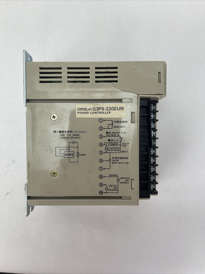 OMRON G3PX-220EUN POWER CONTROLLER LOAD: 100/110VAC 200/220VAC 20A INPUT 5-24VDC2
