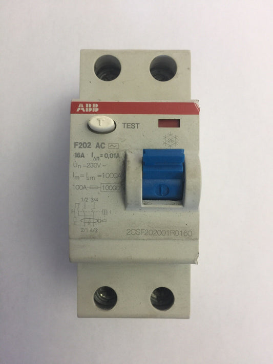 ABB 2CSF202001R0160 LIFESAVER DIFFERENTIAL SWITCH F202 VAC 16A Un=230VAC0