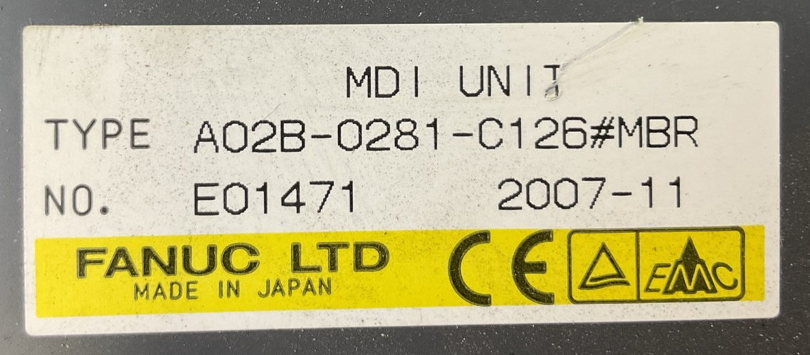 FANUC A02B-0281-C126#MBR MDI UNIT KEYBOARD1