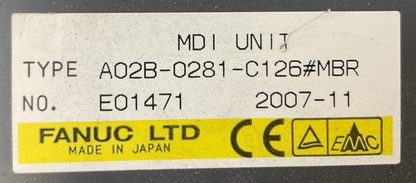 FANUC A02B-0281-C126#MBR MDI UNIT KEYBOARD1