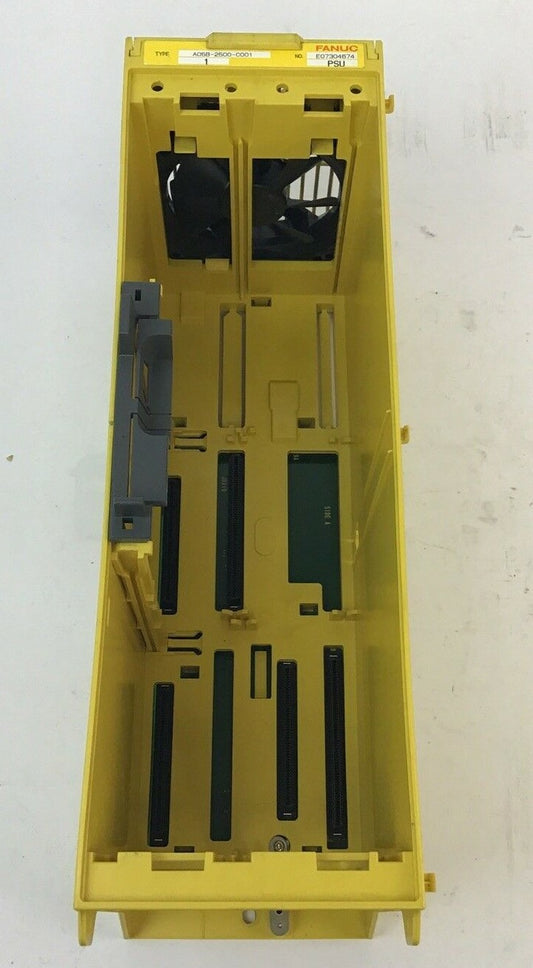 FANUC A05B-2500-C001 RACK CHASSIS W/ FANS A02B-0260-C0210
