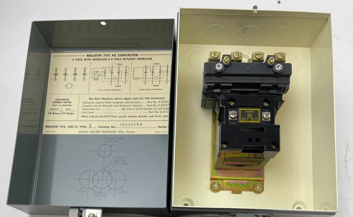 ALLEN BRADLEY 702AAD93 - SERIES K - AC LIGHTING CONTACTOR1