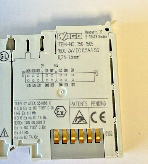 WAGO 750-1505 DIGITAL OUTPUT 24VDC 0.5A4