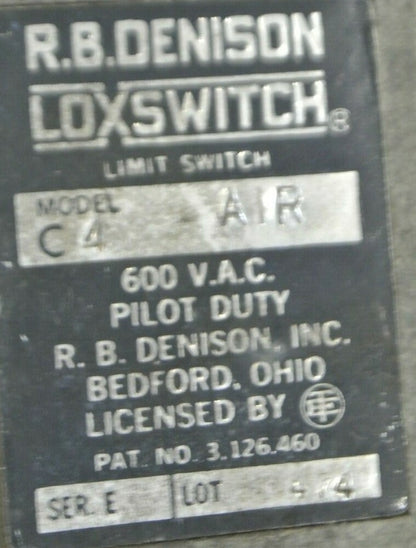 GOULD / R.B. DENISON / C4-AIR LIMIT SWITCH / NEW SURPLUS4