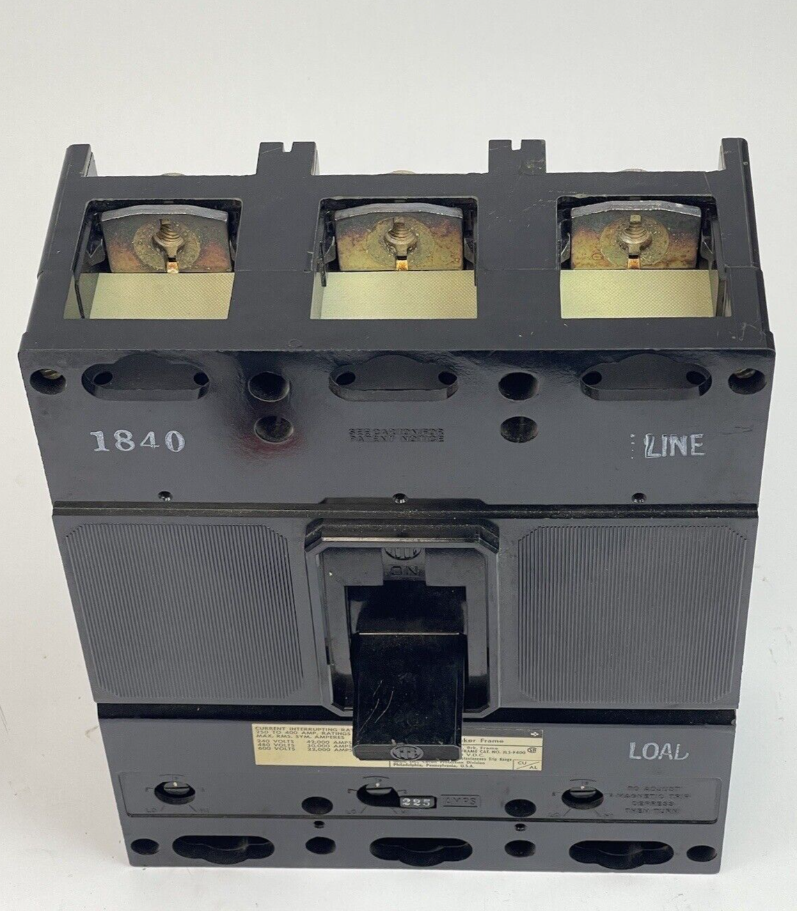 ITE/ GOULD/ SIEMENS - JL3-B225 -CIRCUIT BREAKER-225 A, 600 VAC, 3 POLE, 225 TRIP5