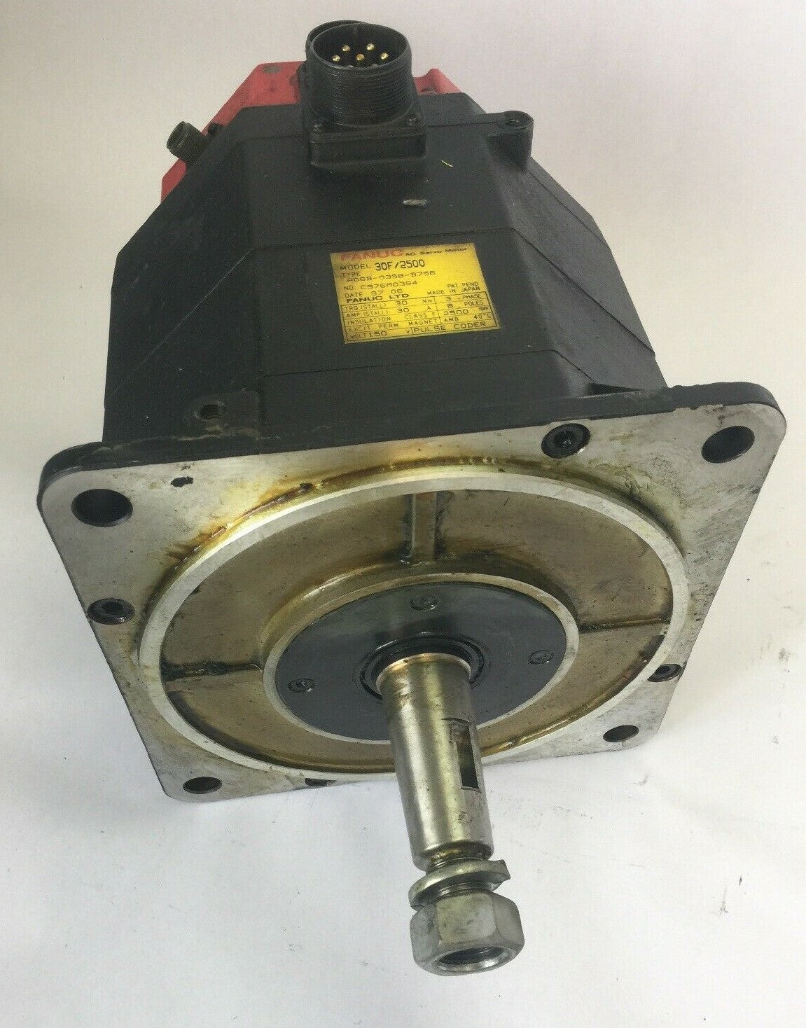 FANUC 30F/2500 A06B-0358-B756 AC SERVO MOTOR 150V 30A 3 PHASE 8 POLES 2500 RPM0