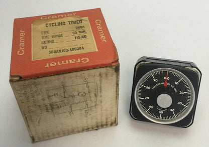 CRAMER 560AN100-A0008A CYCLING TIMER RATING 115/60 TIME RANGE 60 MIN 25 AMPS 0