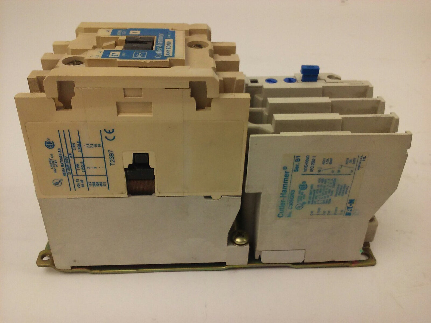CUTLER HAMMER / EATON AN16DN0 STARTER SIZE 1 27A 600V 3PH 10 HP C306GN39