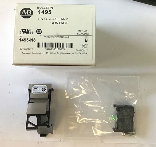  ALLEN BRADLEY 1495-N8 AUXILIARY CONTACT SER.B  1 N.O.0