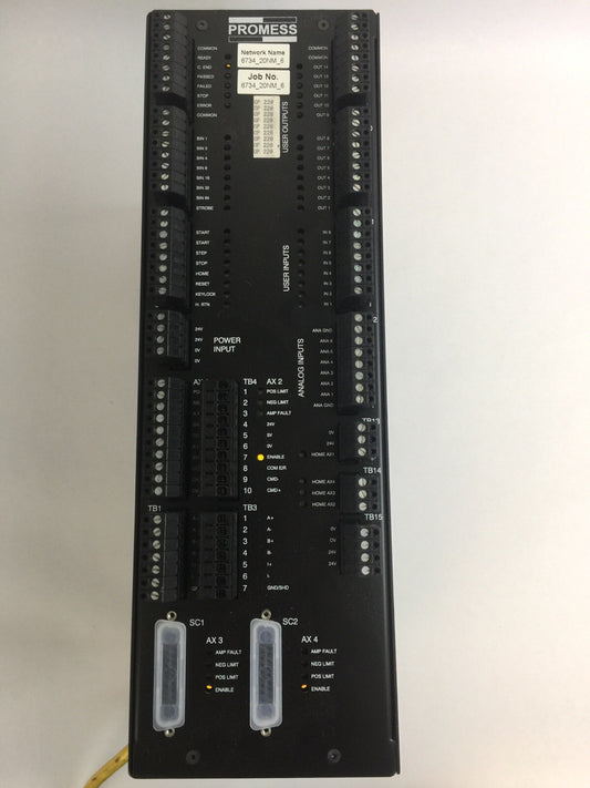 PROMESS 1906941490E EMAC CONTROLLER 1-2 AXIS v4.0 OUTPUT 24VDC INPUT 100-240VAC0