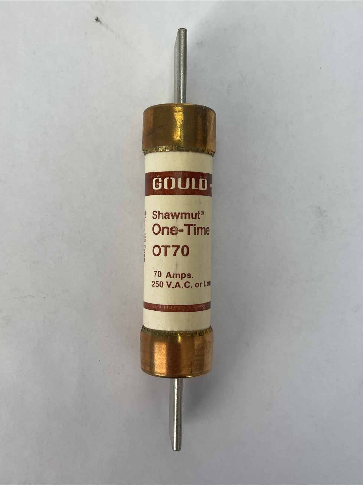 GOULD SHAWMUT OT70 ONE-TIME FUSE 70AMP 250VAC CLASS K5 (LOT OF 5)0