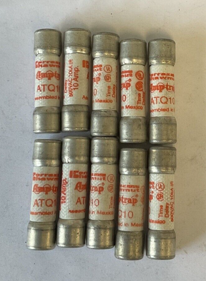 FERRAZ SHAWMUT ATQ10 AMP TRAP 10A 500VAC ***LOTOF10***0